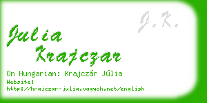 julia krajczar business card