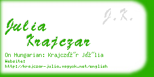 julia krajczar business card